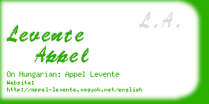 levente appel business card